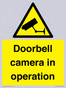 Doorbell camera in operation